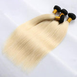 Straight Human Hair #1b613 Blonde Bundles