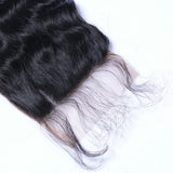 Deep Wave Virgin Human Hair Natural Black Closure