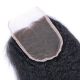 Kinky Straight Virgin Human Hair Natural Black Closure