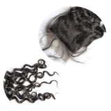 Bundle Deals With Closure Italy Curly Virgin Human Hair Natural Black