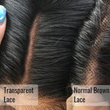 Deep Wave 13x4 Transparent Frontal Lace Wig Naturlal Black 180% Density